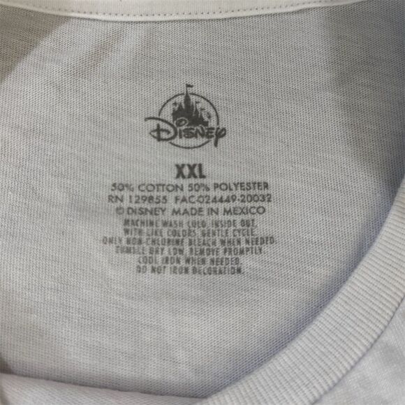 Disney Mickey & Minnie Paris Je T'aime Women's Crop Top 2XL White - Picture 7 of 7